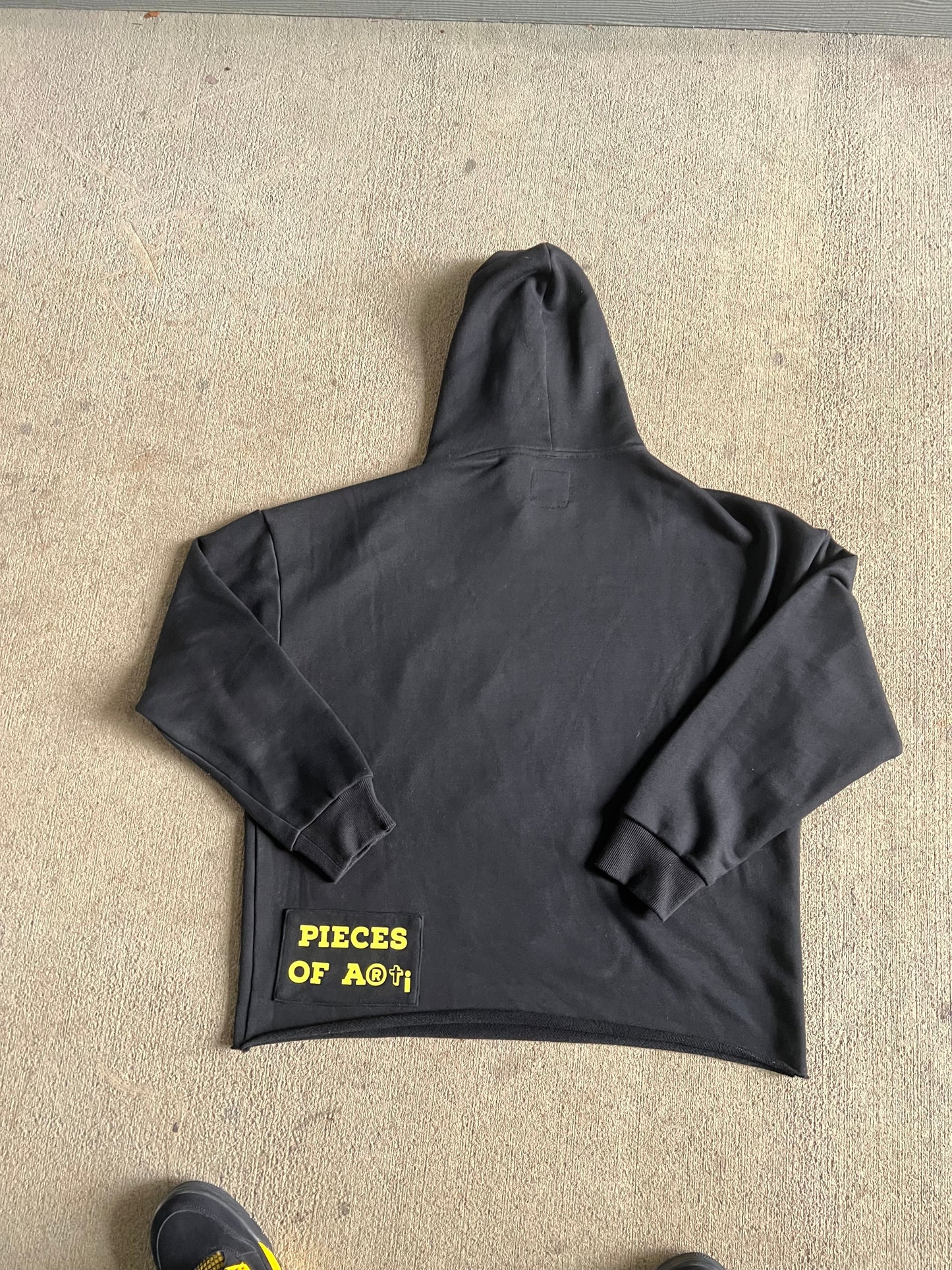 Big face Lil boat cropped hoodie