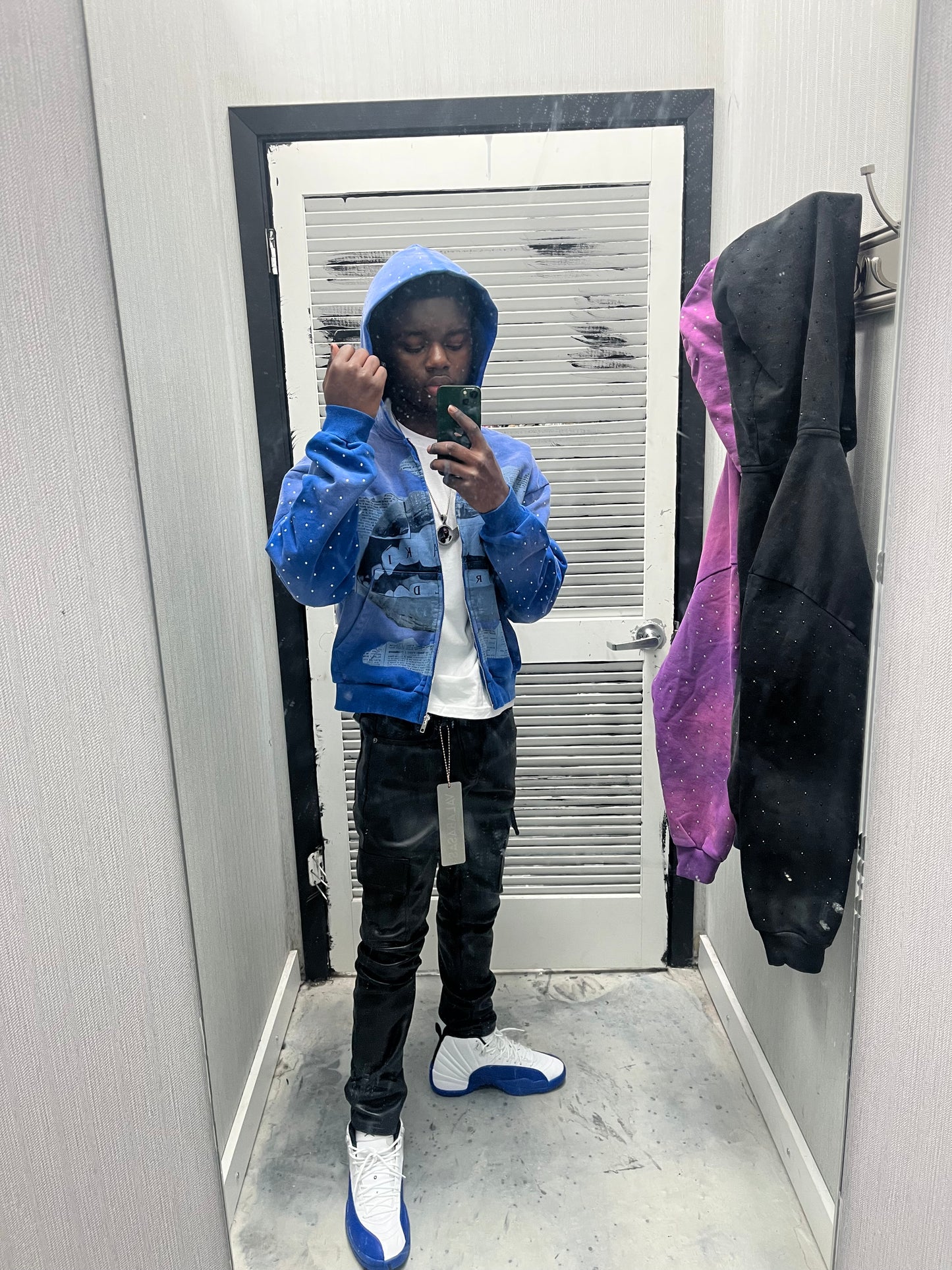 Blue Meraki acid washed “diamond bite”(Preorder!)