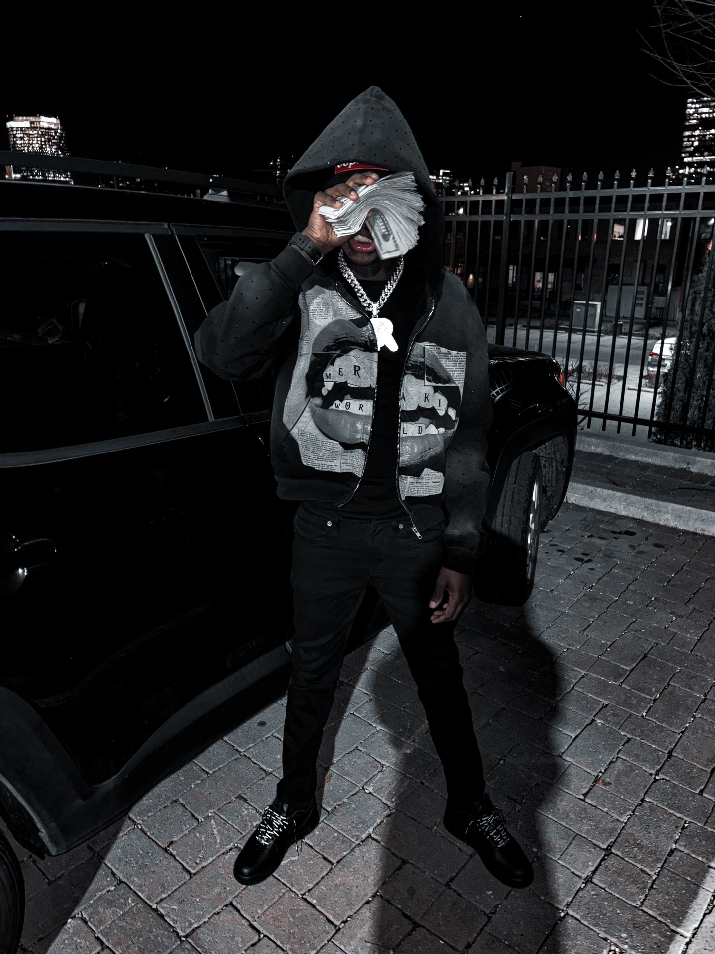 Black Meraki acid washed “diamond bite”