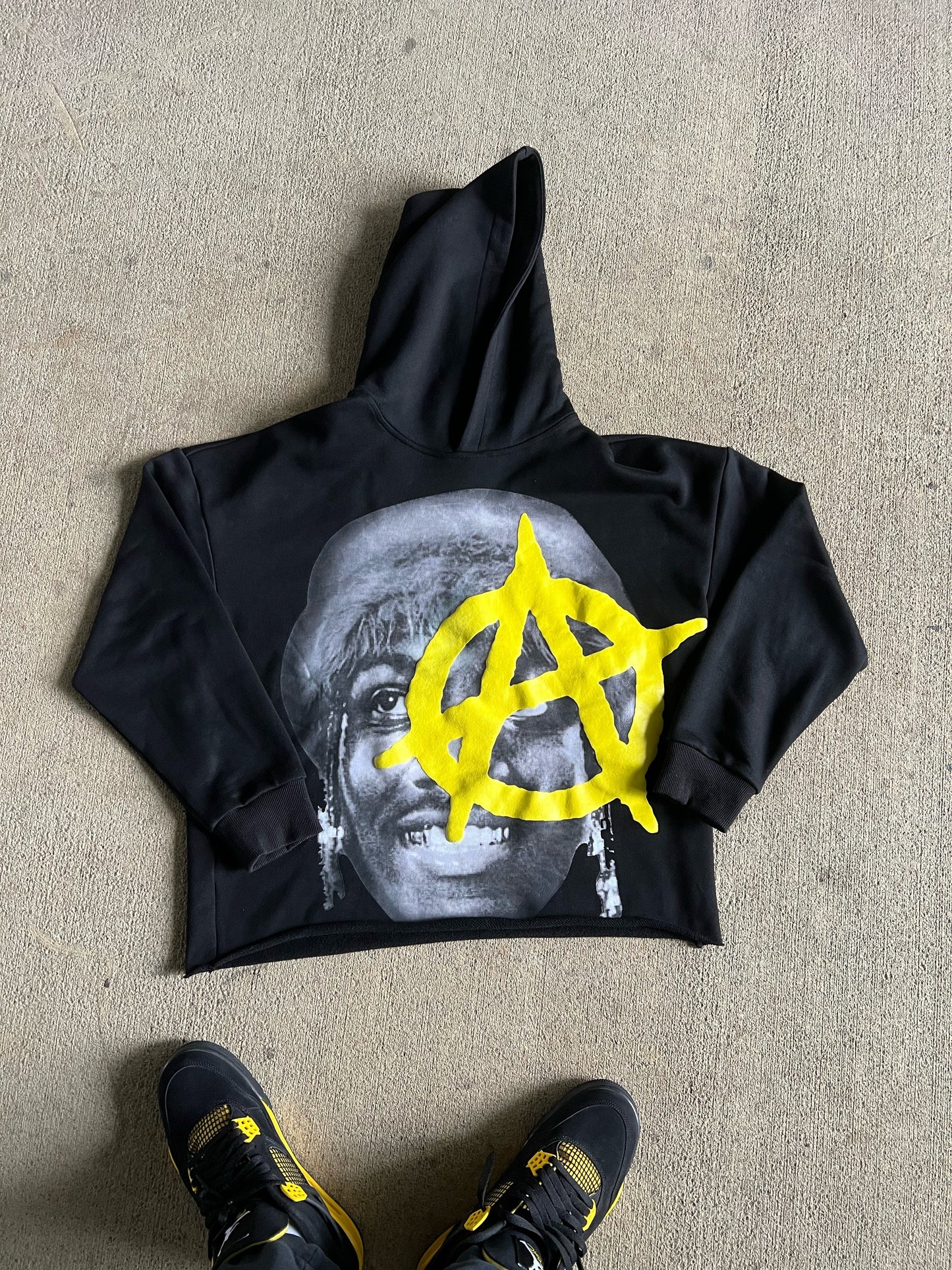 Big face Lil boat cropped hoodie
