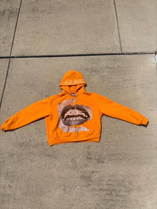 Orange MW acid washed jacket