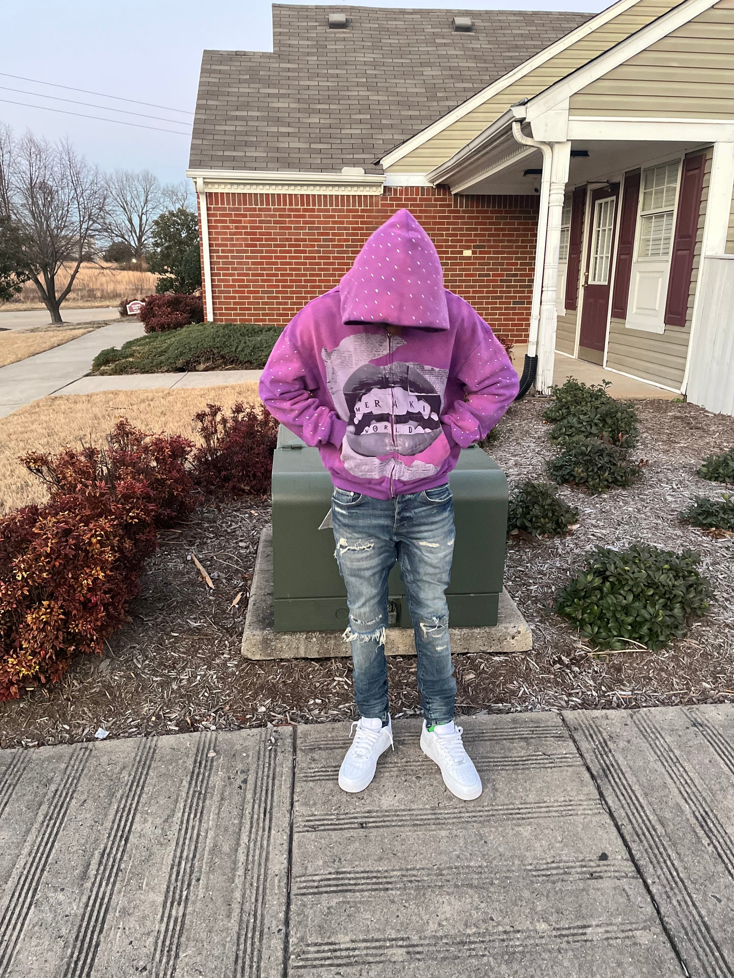 Purple Meraki acid washed “diamond bite”(Preorder!)